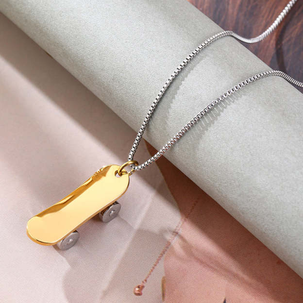 Mother's Day Gift Mini Skate Necklace-Engravingift