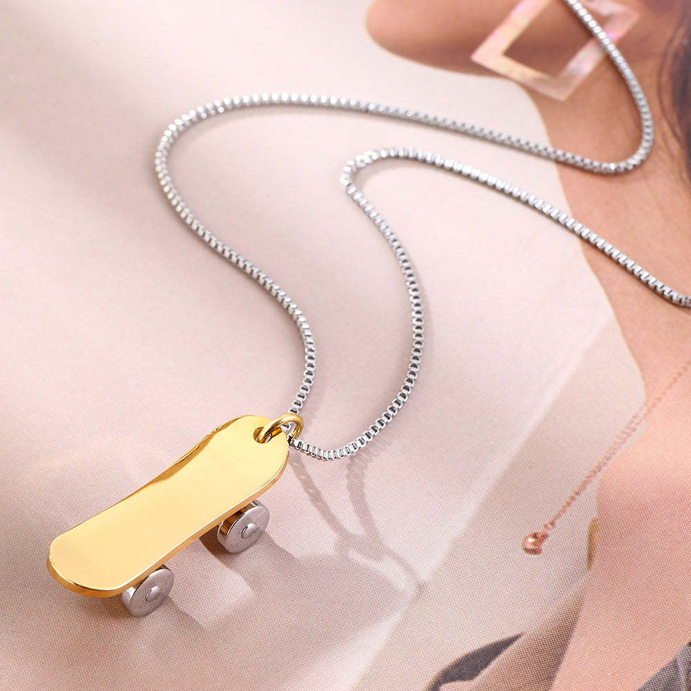 Mother's Day Gift Mini Skate Necklace-Engravingift