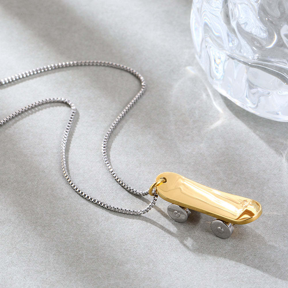Mother's Day Gift Mini Skate Necklace-Engravingift