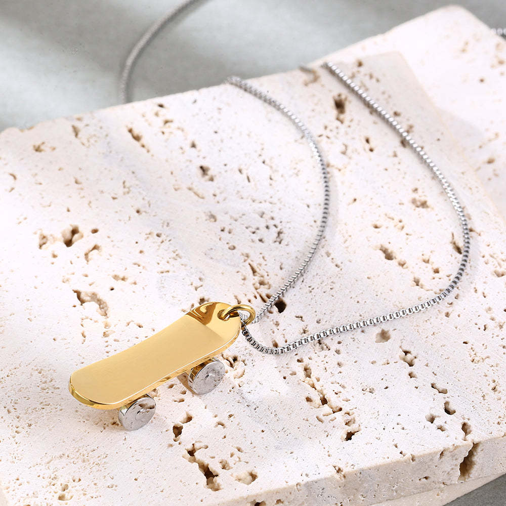 Mother's Day Gift Mini Skate Necklace-Engravingift