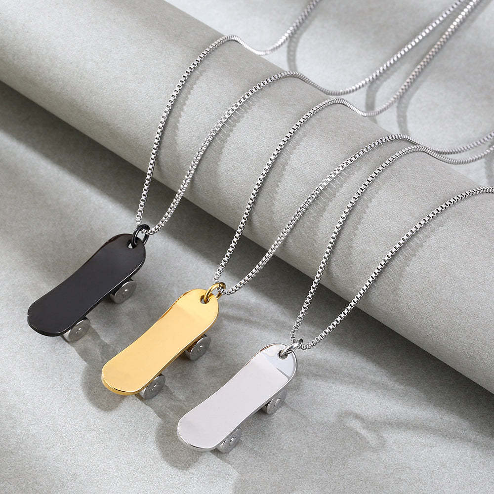 Mother's Day Gift Mini Skate Necklace-Engravingift