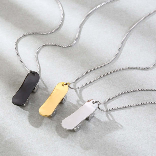 Mother's Day Gift Mini Skate Necklace-Engravingift