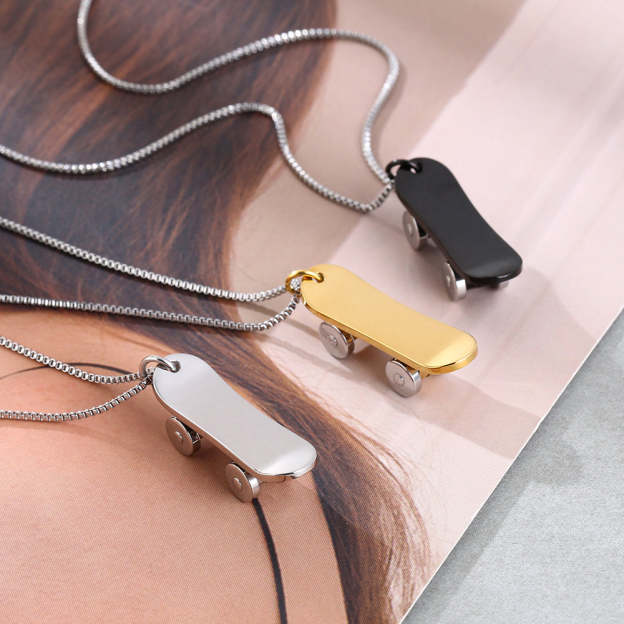 Mother's Day Gift Mini Skate Necklace-Engravingift