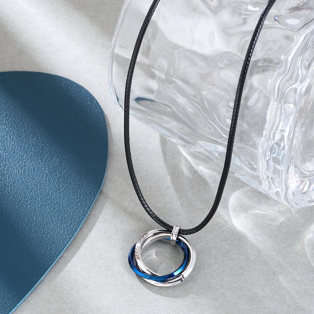 Christmas Gift Layered Ring Pendant Necklace