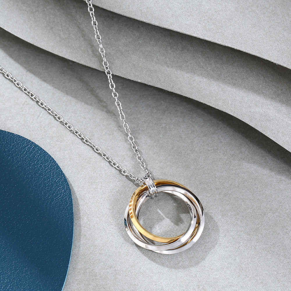Christmas Gift Layered Ring Pendant Necklace