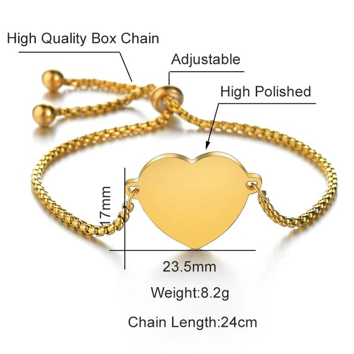 Mother's Day Gift Adjustable Customized Photo Bracelet-Engravingift