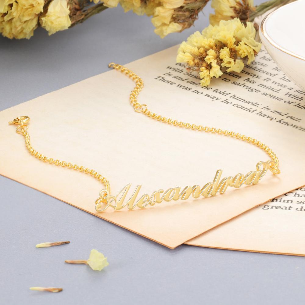 Custom Name Bracelets Personalized Name Bracelets Gold