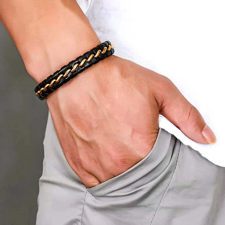 Christmas Gift To My Son Leather Wave Bracelet Highs and Lows Bracelet Birthday Gift "I WILL BE THERE FOR YOU"-Engravingift