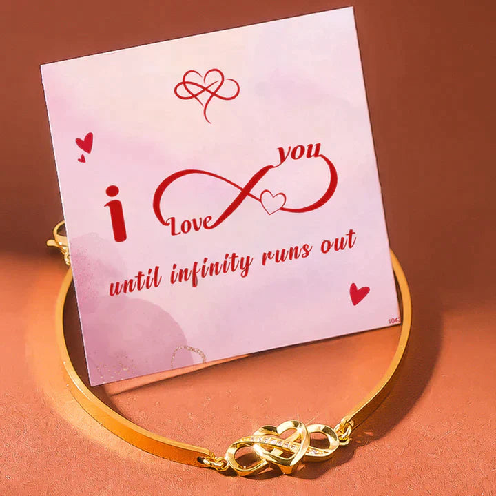 Mother's Day Gift I Love You Until Infinity Runs Out Infinite Love Bangle Bracelet Warm Gift-Engravingift