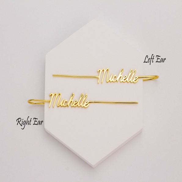 Mother's Day Personalized Custom Name Ear Wrap Crawler Hook Earrings-Engravingift