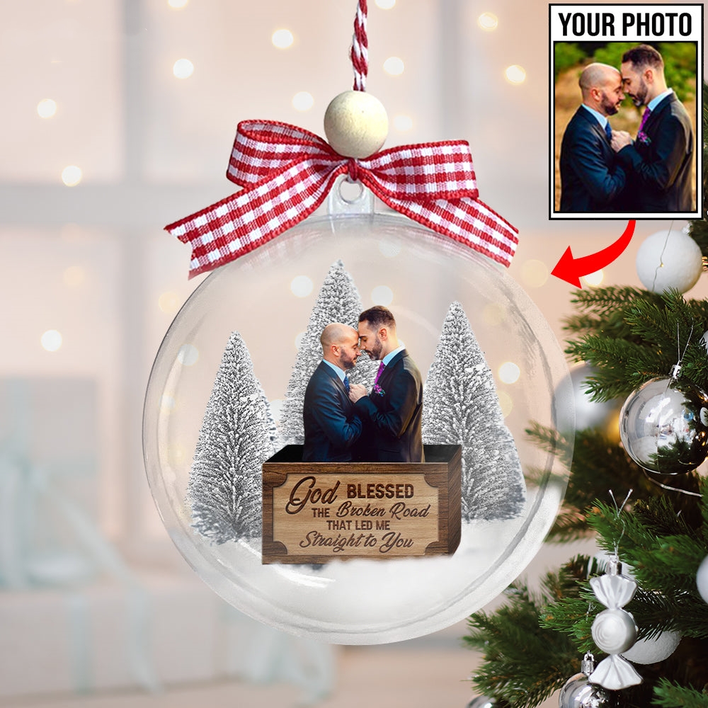 Christmas Gifts Personalized Photo Blessed Acrylic Ornament