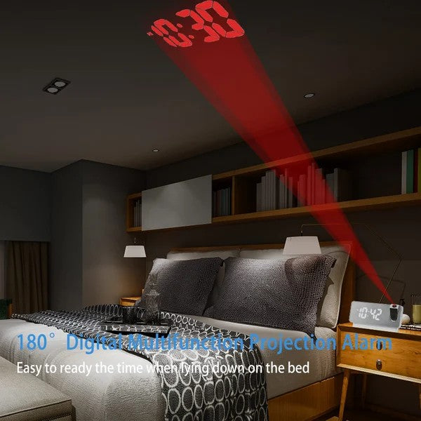 Christmas Gift Mirror projection Alarm Clock-Engravingift
