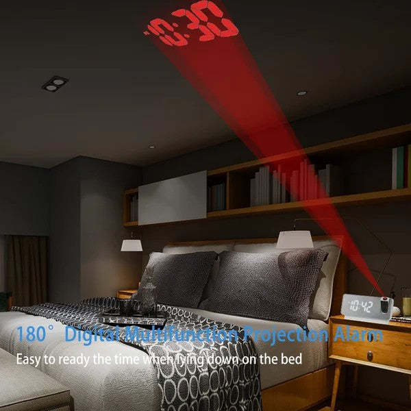 Christmas Gift Mirror projection Alarm Clock-Engravingift