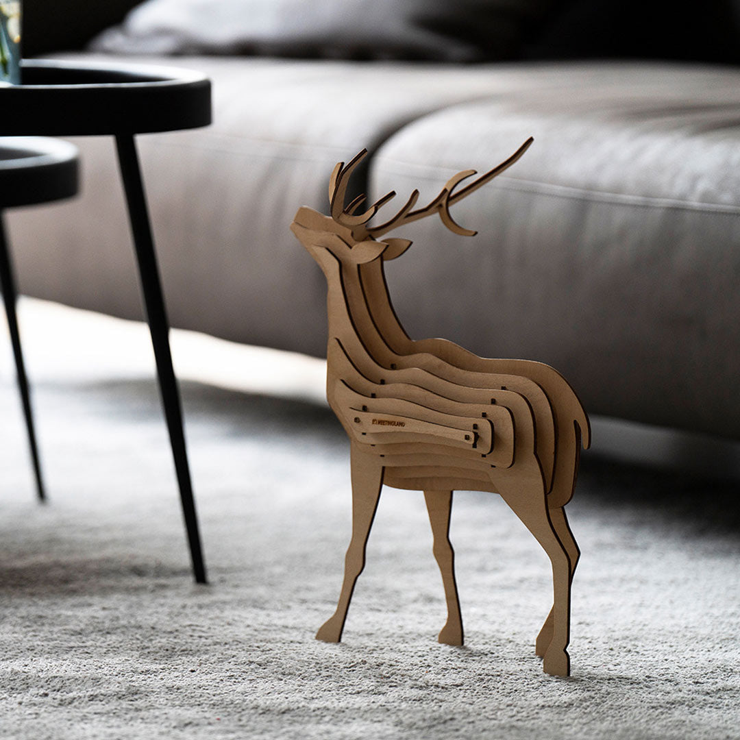 Christmas Gift 3D Wooden Animal Statue Decor Fantasy Lamp-Engravingift