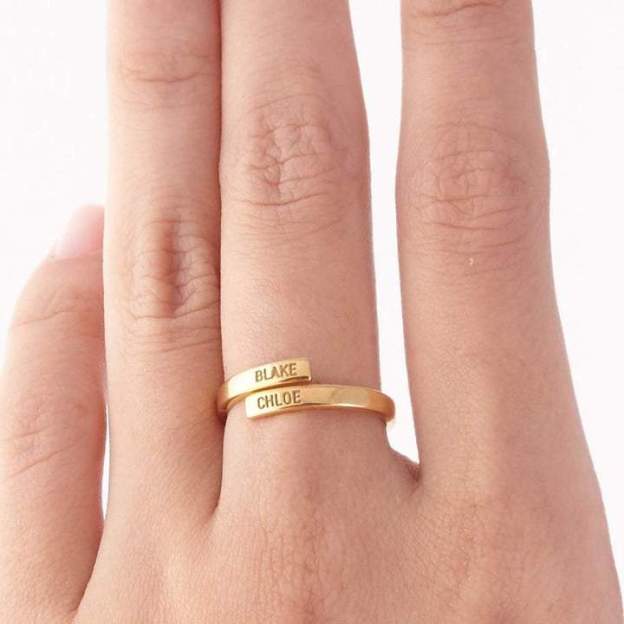 Mother's Day Gift  Personalized Couple Name Ring Two Names Ring Wedding Gift Anniversary Gift-Engravingift