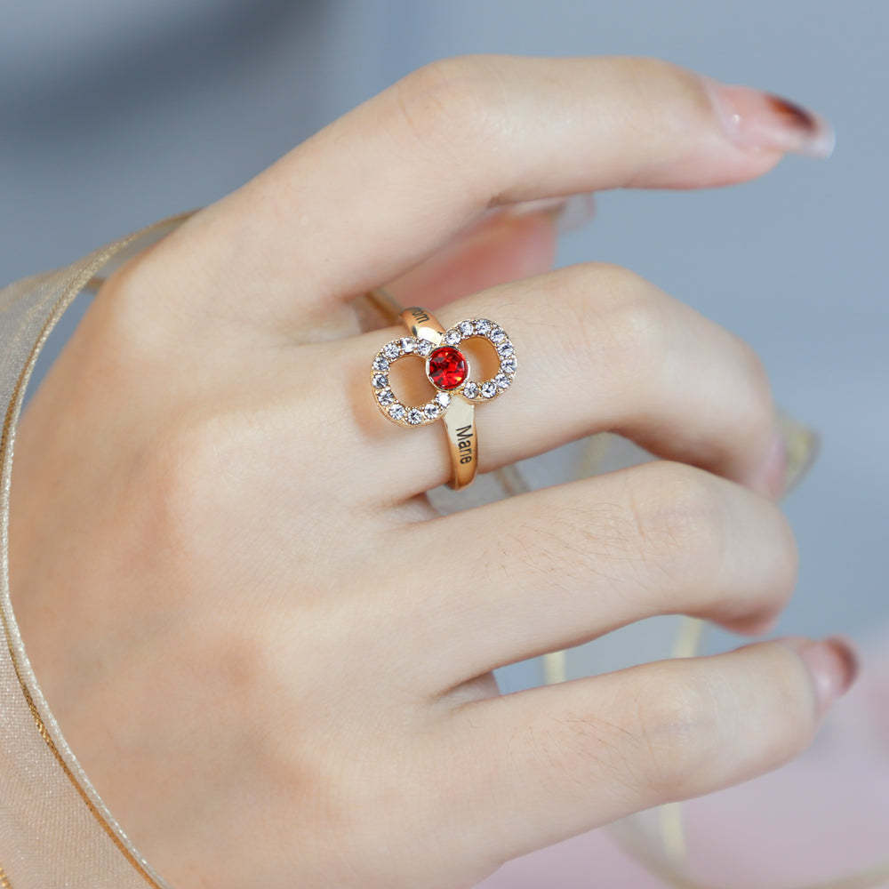 Mother's Day Gift Infinity Love Mom Symbol Ring-Engravingift
