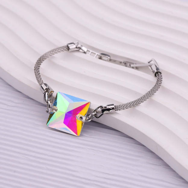 Mother's Day Gift Rainbow Stone Adjustable Bracelet-Engravingift