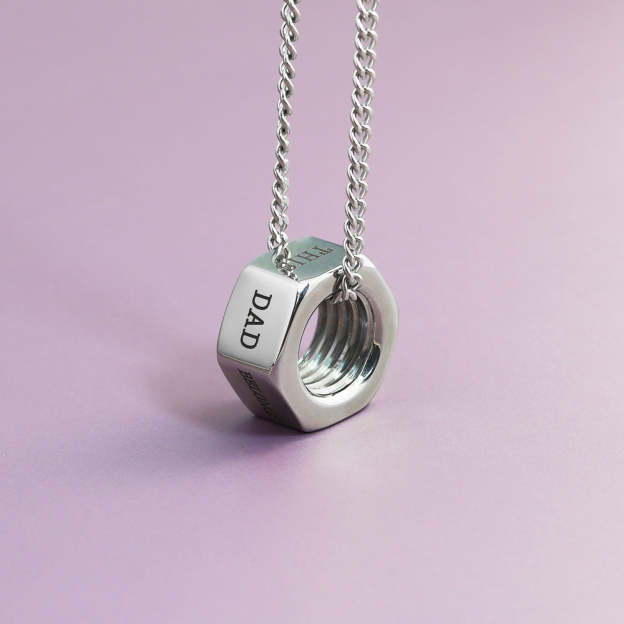 Father's Day Gift Personalized Screw cap Bead Pendant Necklace-Engravingift