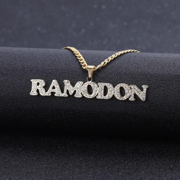 Iced Out Diamond Name Necklace-Engravingift