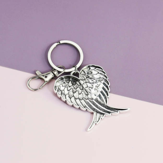 Mother's Day Gift Personalized custom wing keychain-Engravingift