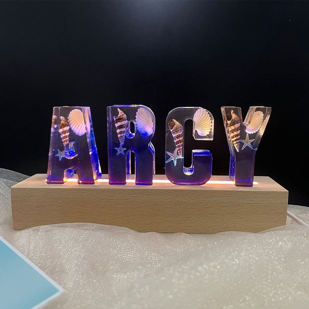 Mother's Day Gift Custom Resin Letter Lamp - HANDMADE-Engravingift