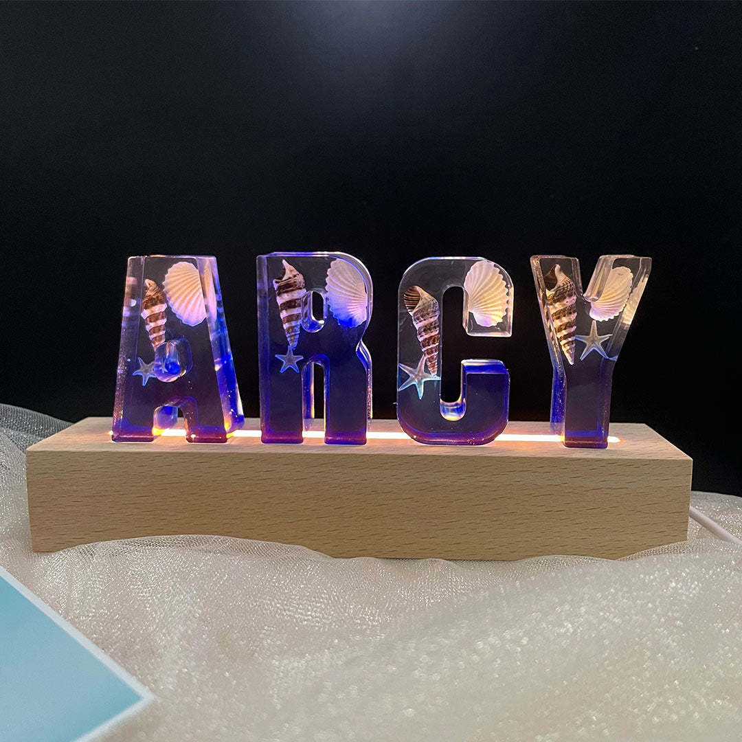 Mother's Day Gift Custom Resin Letter Lamp - HANDMADE-Engravingift
