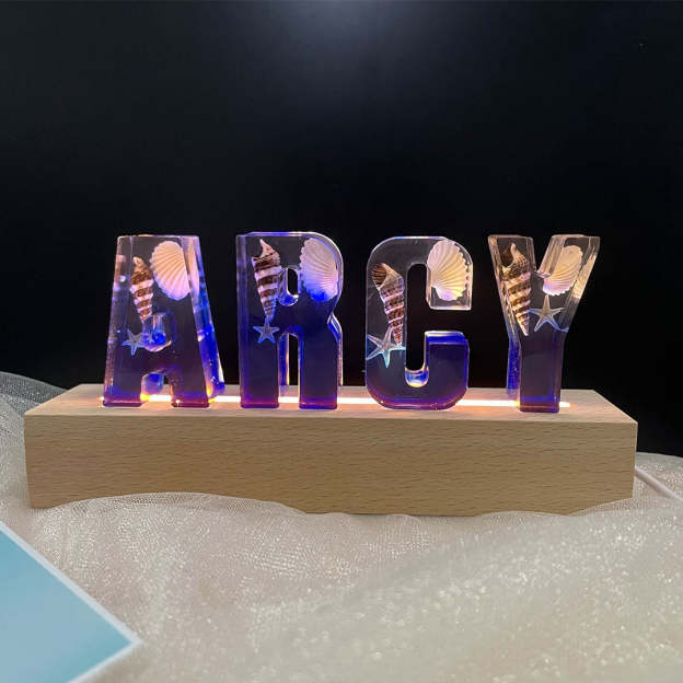 Mother's Day Gift Custom Resin Letter Lamp - HANDMADE-Engravingift
