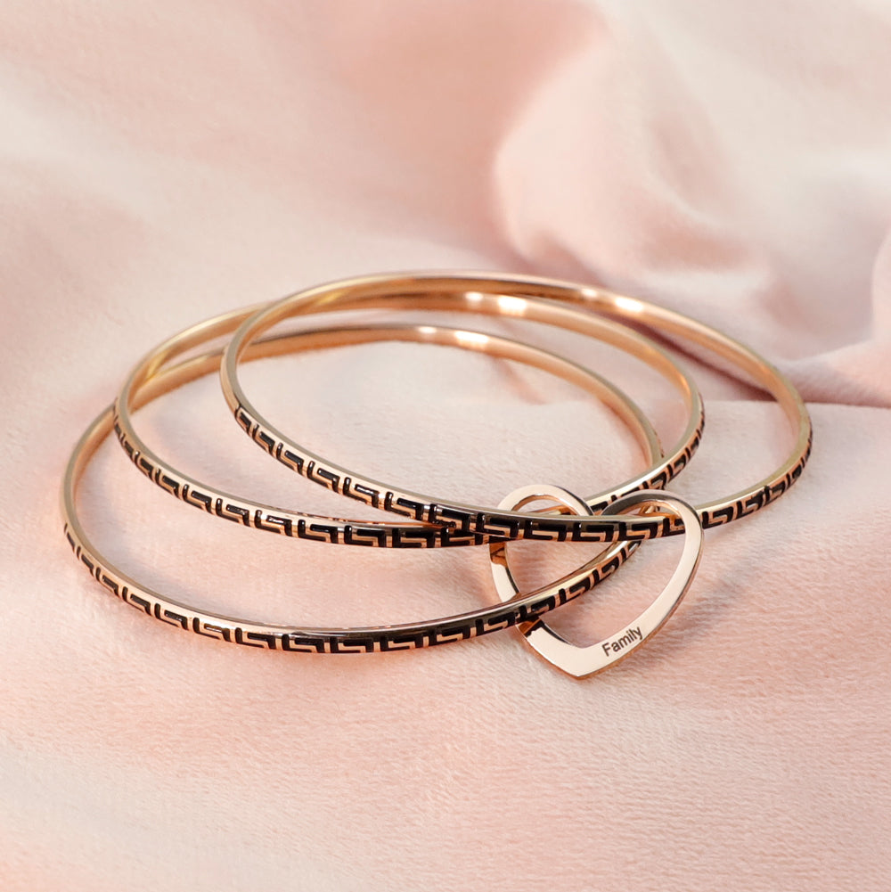 Mother's Day Gift Zigzag Heart Bracelet-Engravingift