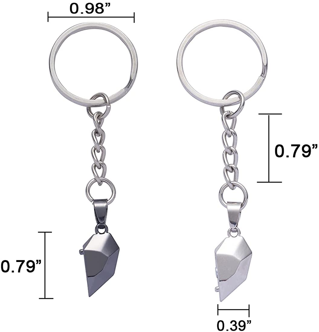 Mother's Day Gift  Wishing Stone Magnet Two Souls One Heart Couple Keychain-Engravingift