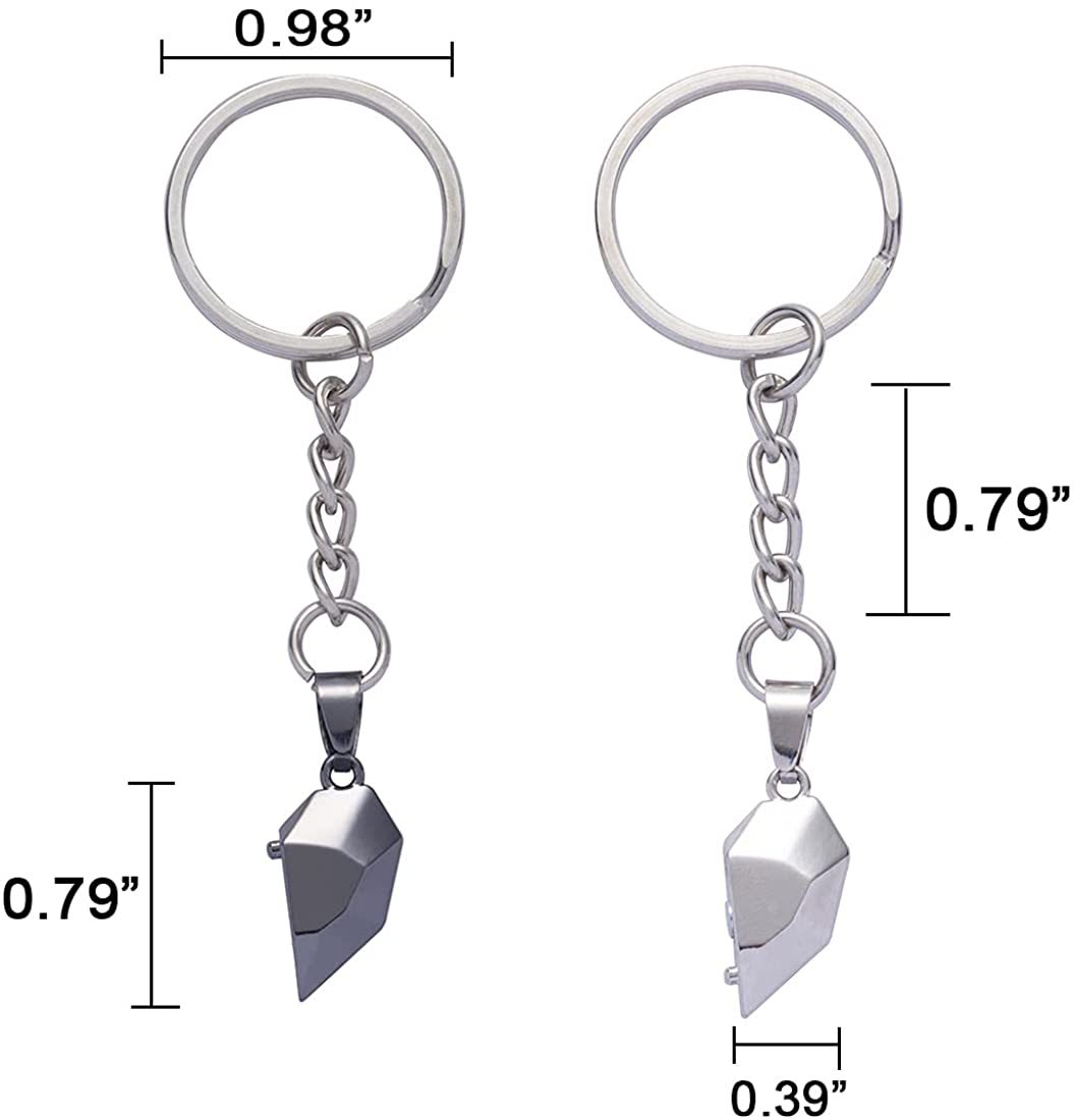 Mother's Day Gift Wishing Stone Magnet Two Souls One Heart Couple Keychain-Engravingift