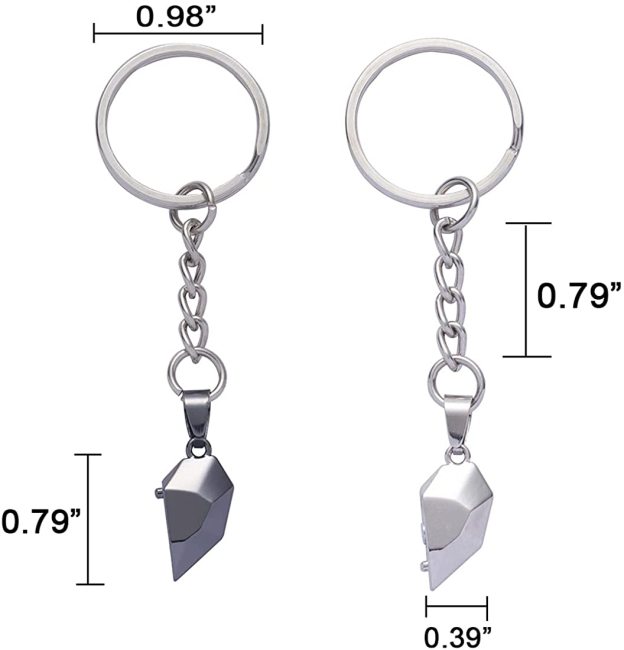 Mother's Day Gift  Wishing Stone Magnet Two Souls One Heart Couple Keychain-Engravingift
