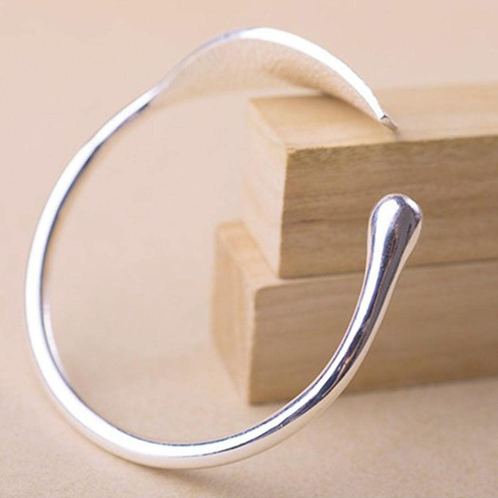 Mother's Day Gift Leaf Shape Bracelet for Women Girls Fashion Simple Open Bracelets-Engravingift