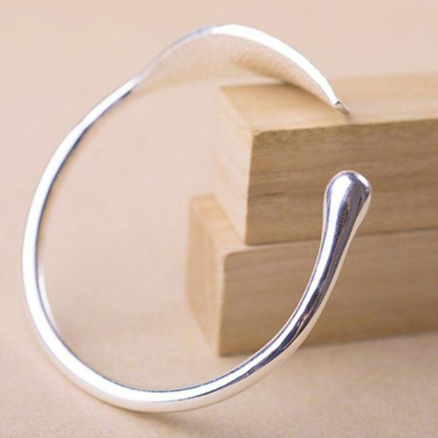Mother's Day Gift Leaf Shape Bracelet for Women Girls Fashion Simple Open Bracelets-Engravingift