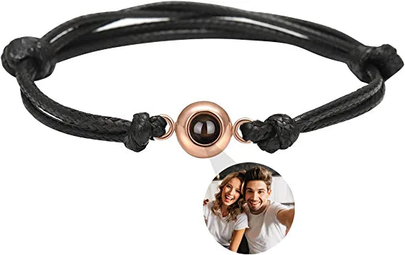 Mother's Day Gift Personalized Projection Photo Bracelet with Picture Inside-Engravingift
