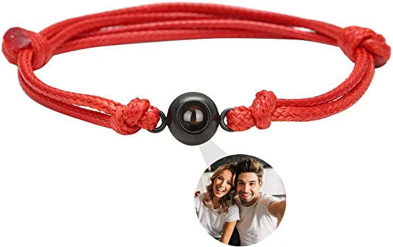 Mother's Day Gift Personalized Projection Photo Bracelet with Picture Inside-Engravingift