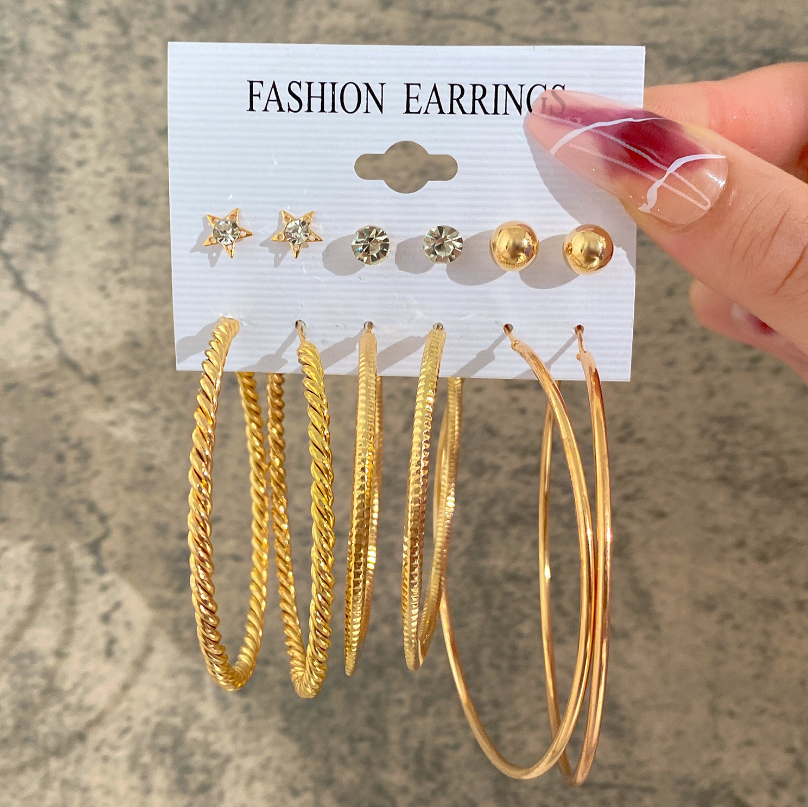 Mother's Day Gift Hot Sale Gold Geometric Pearl Earrings-Engravingift