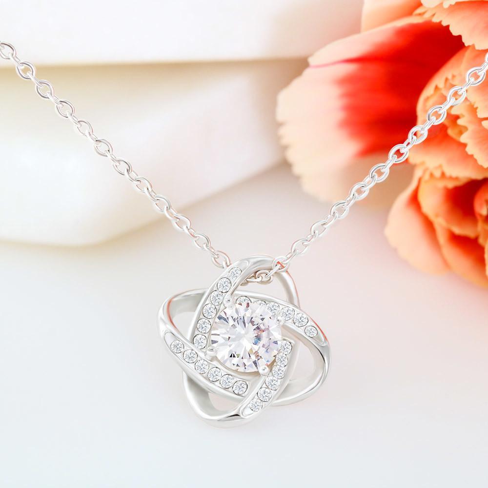 Christmas Gift To My Daughter from Dad Love Knot Necklace "Never Forget That I Love You"