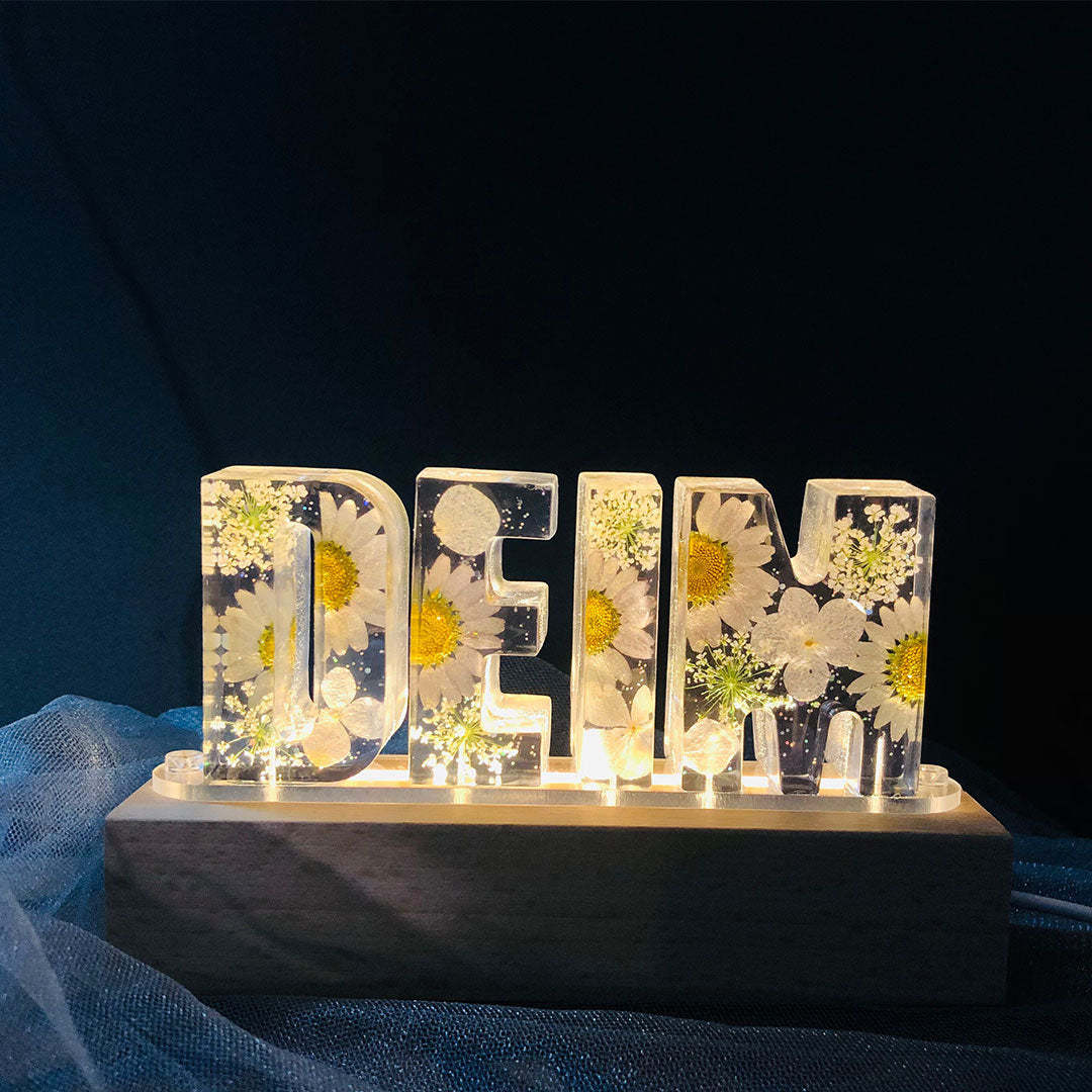 Mother's Day Gift Custom Resin Letter Lamp - HANDMADE-Engravingift