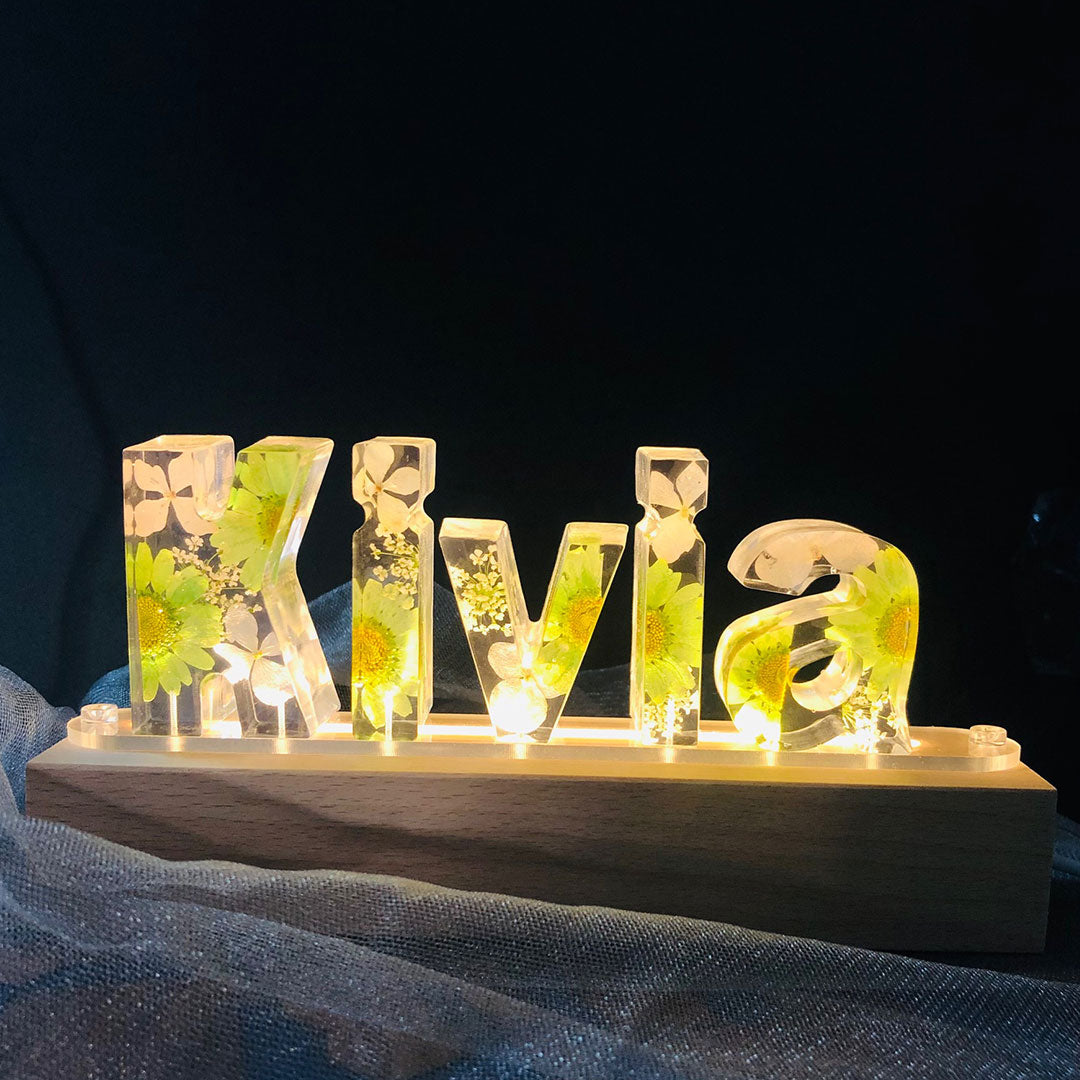 Mother's Day Gift Custom Resin Letter Lamp - HANDMADE-Engravingift