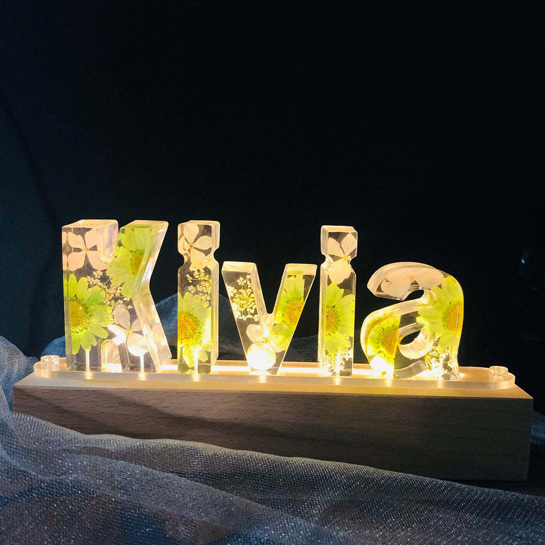 Mother's Day Gift Custom Resin Letter Lamp - HANDMADE-Engravingift