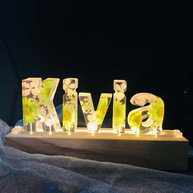 Mother's Day Gift Custom Resin Letter Lamp - HANDMADE-Engravingift