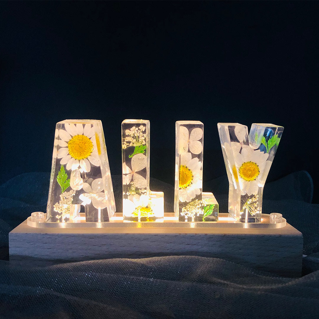 Mother's Day Gift Custom Resin Letter Lamp - HANDMADE-Engravingift