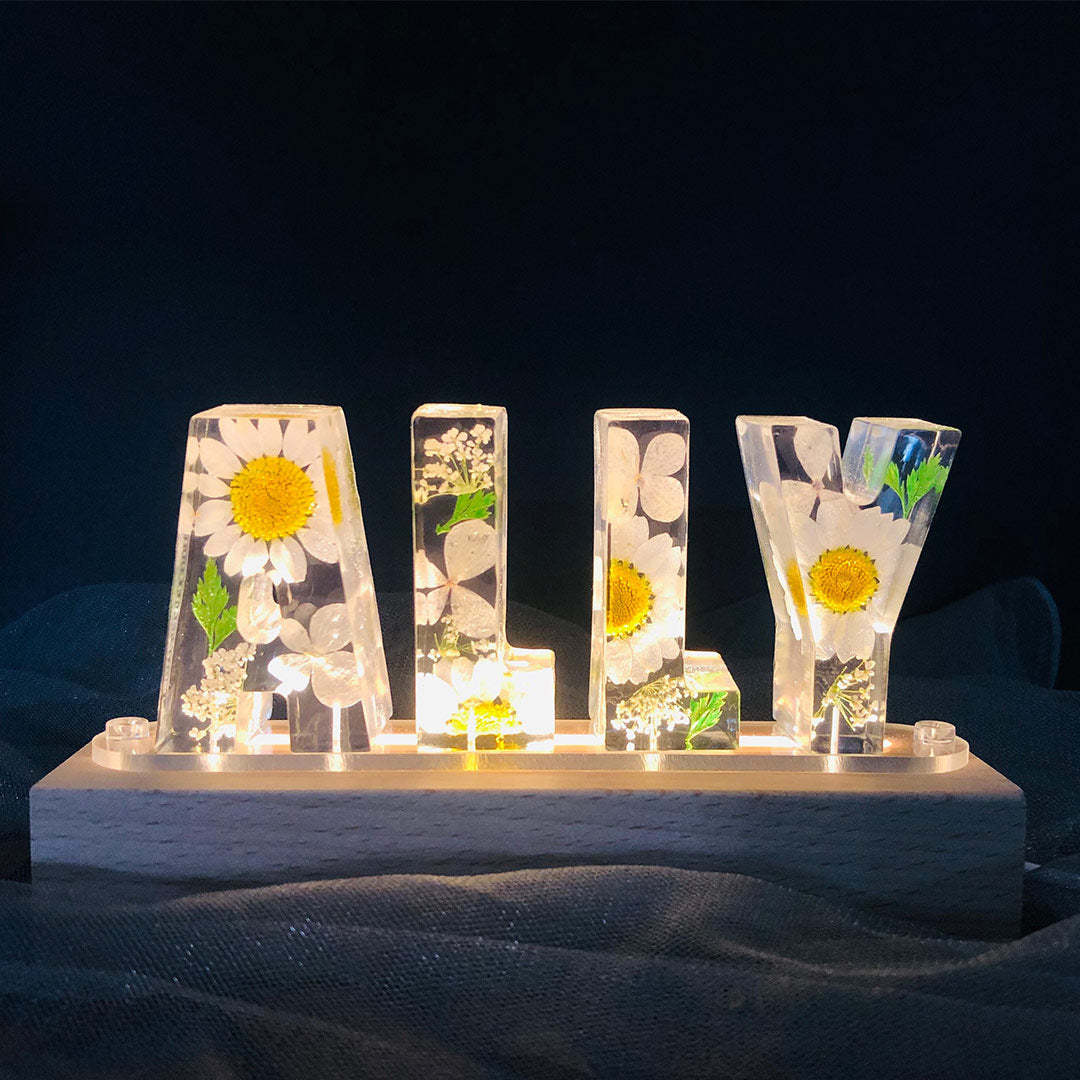 Mother's Day Gift Custom Resin Letter Lamp - HANDMADE-Engravingift