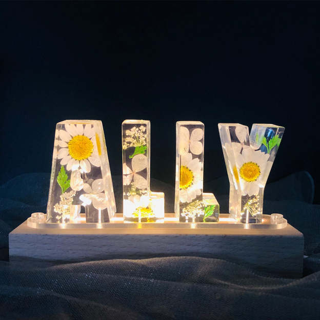 Mother's Day Gift Custom Resin Letter Lamp - HANDMADE-Engravingift