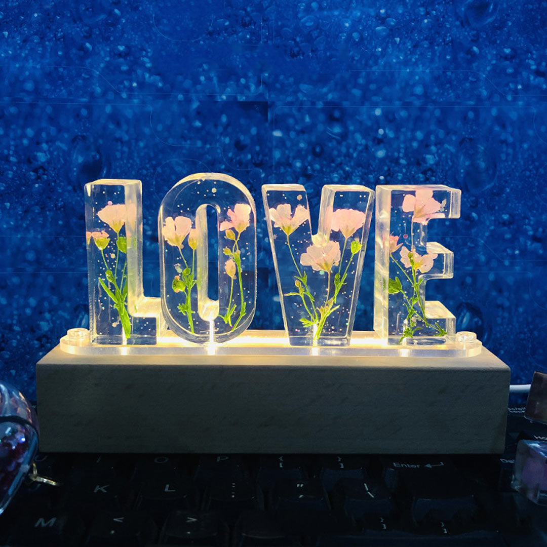 Mother's Day Gift Custom Resin Letter Lamp - HANDMADE-Engravingift