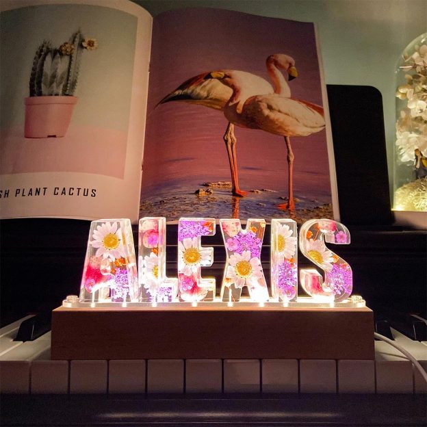 Mother's Day Gift Custom Resin Letter Lamp - HANDMADE-Engravingift