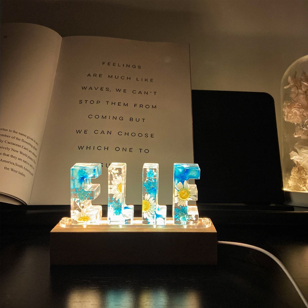 Mother's Day Gift Custom Resin Letter Lamp - HANDMADE-Engravingift