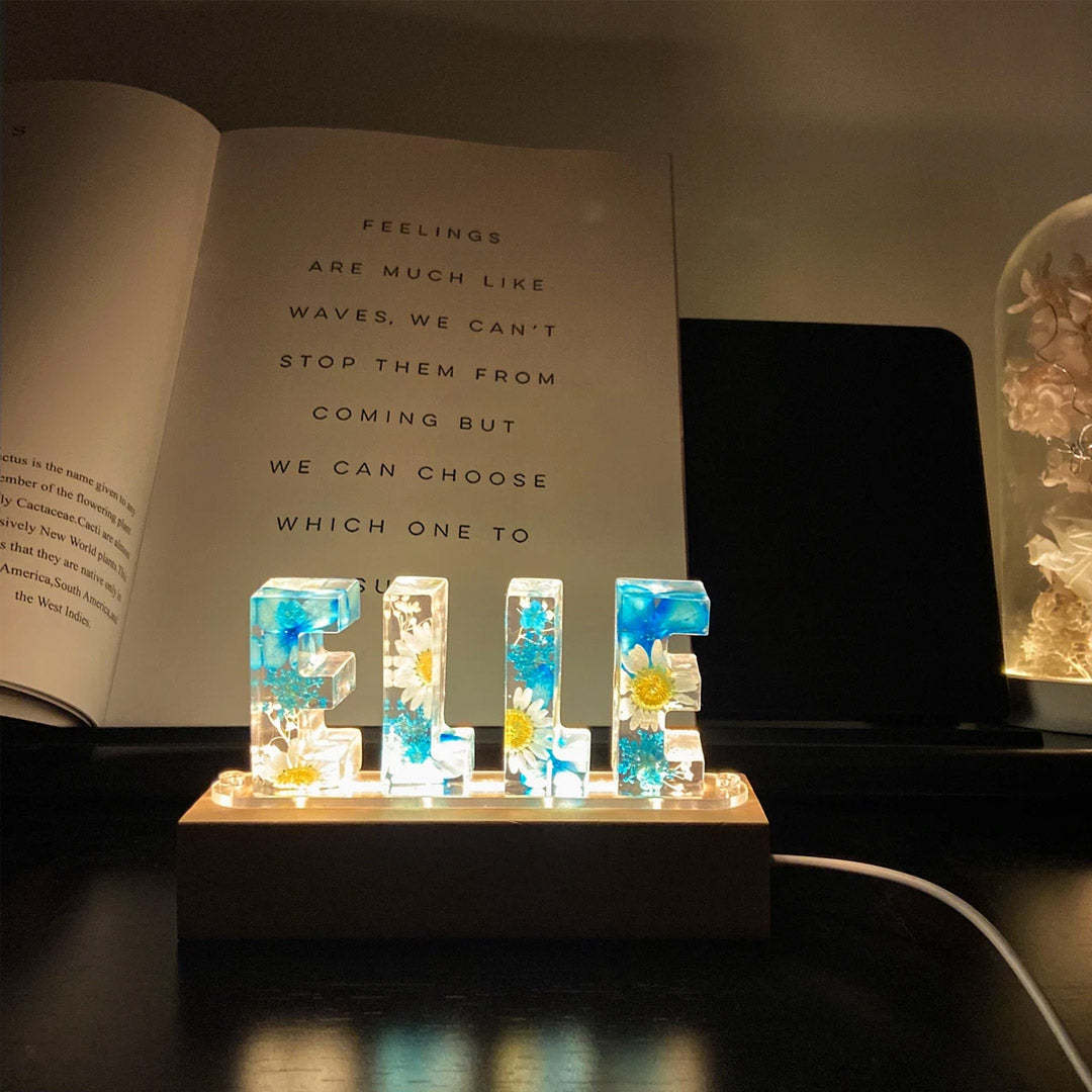 Mother's Day Gift Custom Resin Letter Lamp - HANDMADE-Engravingift