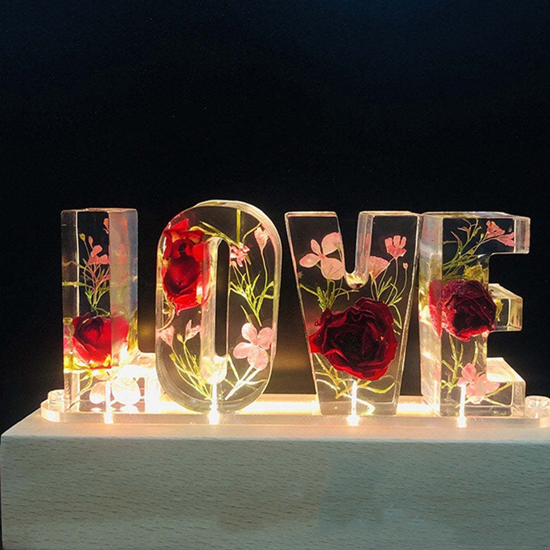 Mother's Day Gift Custom Resin Letter Lamp - HANDMADE-Engravingift