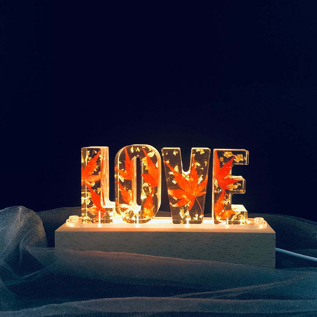 Mother's Day Gift Custom Resin Letter Lamp - HANDMADE-Engravingift